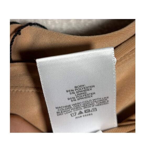 Express Women's Tan Strapless Ruched Bodycon Mini‎ Dress Lined Size XL NWT - Picture 7 of 8